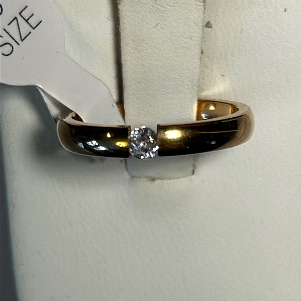 Rose Gold Ring with CZ 💍 Accent